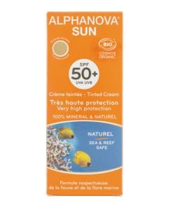 Crème solaire teintée SPF 50+ BIO, 50 g